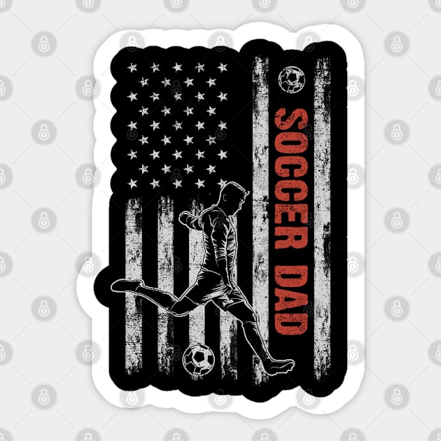 Soccer Dad American Flag Father's Day 4th Of July Gift Sticker by snnt